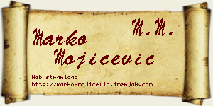 Marko Mojićević vizit kartica